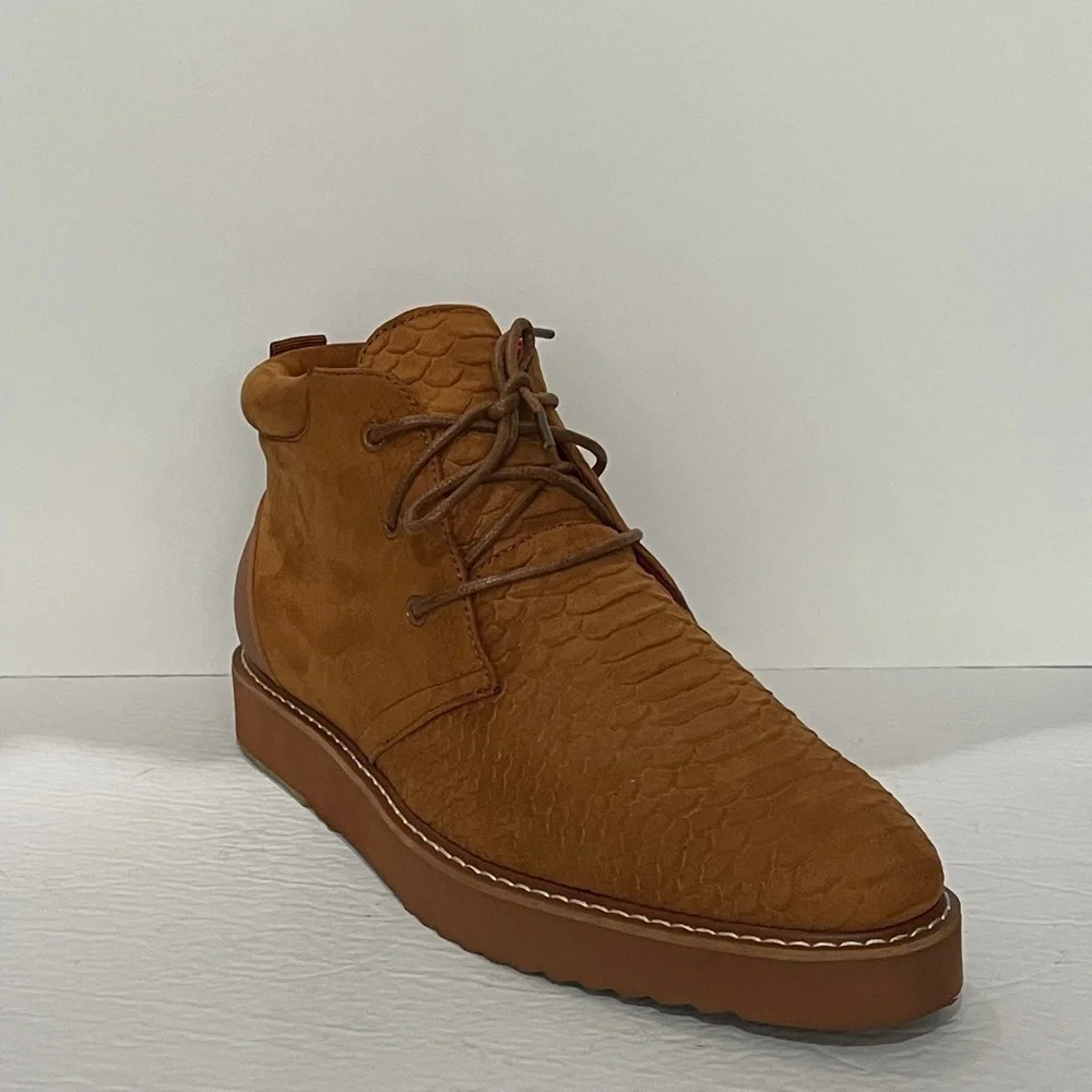 Tayno shoes casual Oxford camel premium fiber thick sole